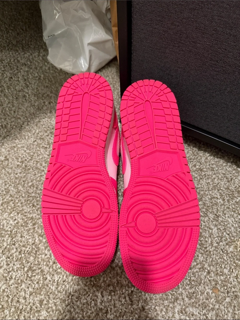 Nike youth Hot Pink and Light Pink Low-Top Sneakers